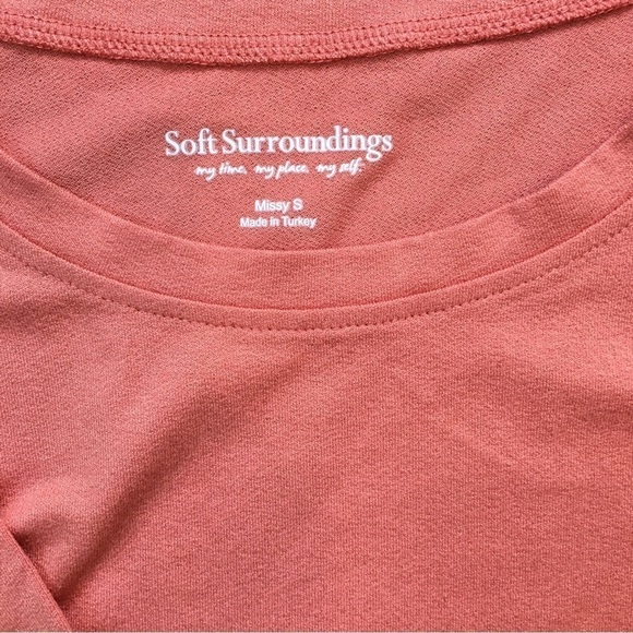 Soft Surroundings Orange Soda Mayfair Asymmetric Tunic Relaxed Fit Top - Picture 7 of 15